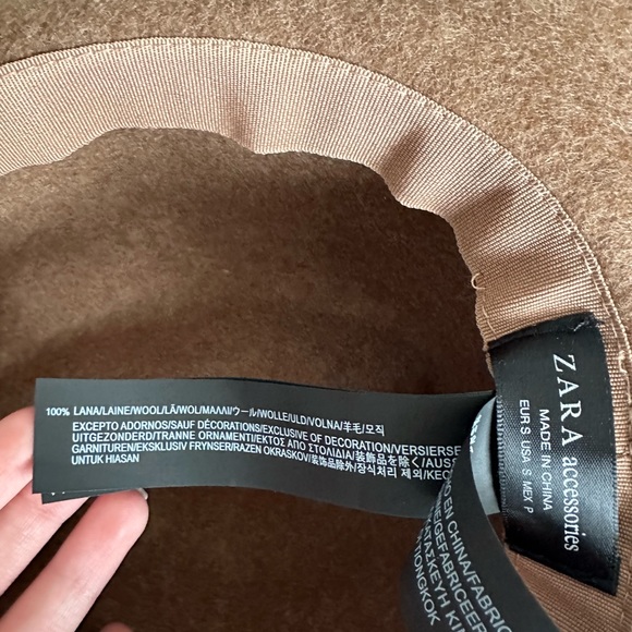 Zara 100% Wool Felt Hat - Brown - Picture 4 of 4